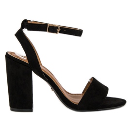 Tina&Co Stylové sandály na sloupku černý
