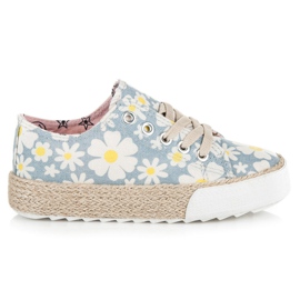 Kylie Sneakers espadrilles v sedmikrásky bílý modrý žluť