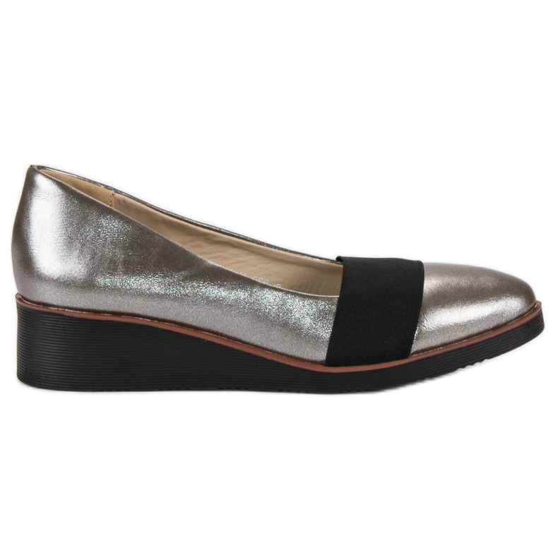 Stříbrné baleríny VINCEZA šedá