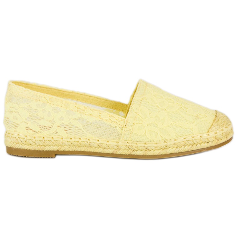 Seastar Žluté krajkové espadrilky žlutá