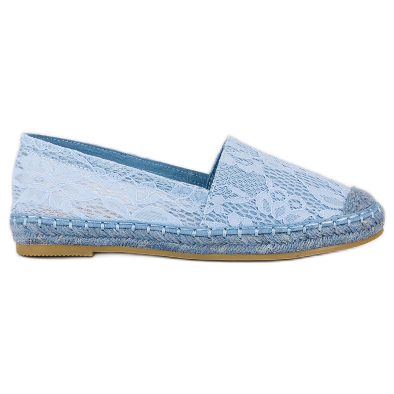 Seastar Modré krajkové espadrilky modrý