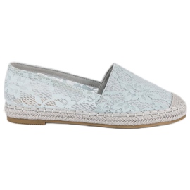 Seastar Šedé krajkové espadrilky šedá Seastar Šedé krajkové espadrilky šedá