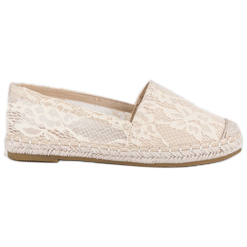 Seastar Béžové krajkové espadrilky béžový