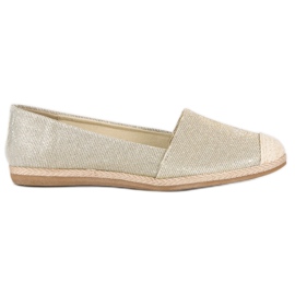 Třpytivé espadrilky žlutá