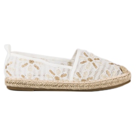 Seastar Krajkové espadrilky bílý žluť