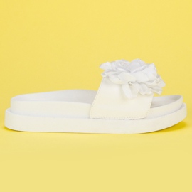 Seastar Dámské pantofle Flowers bílý Seastar Dámské pantofle Flowers bílý