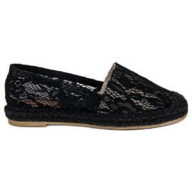 Seastar Espadrilky z černé krajky černý