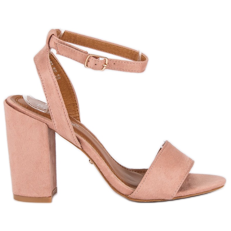 Tina&Co Stylové sandály na sloupku růžový Tina&Co Stylové sandály na sloupku růžový