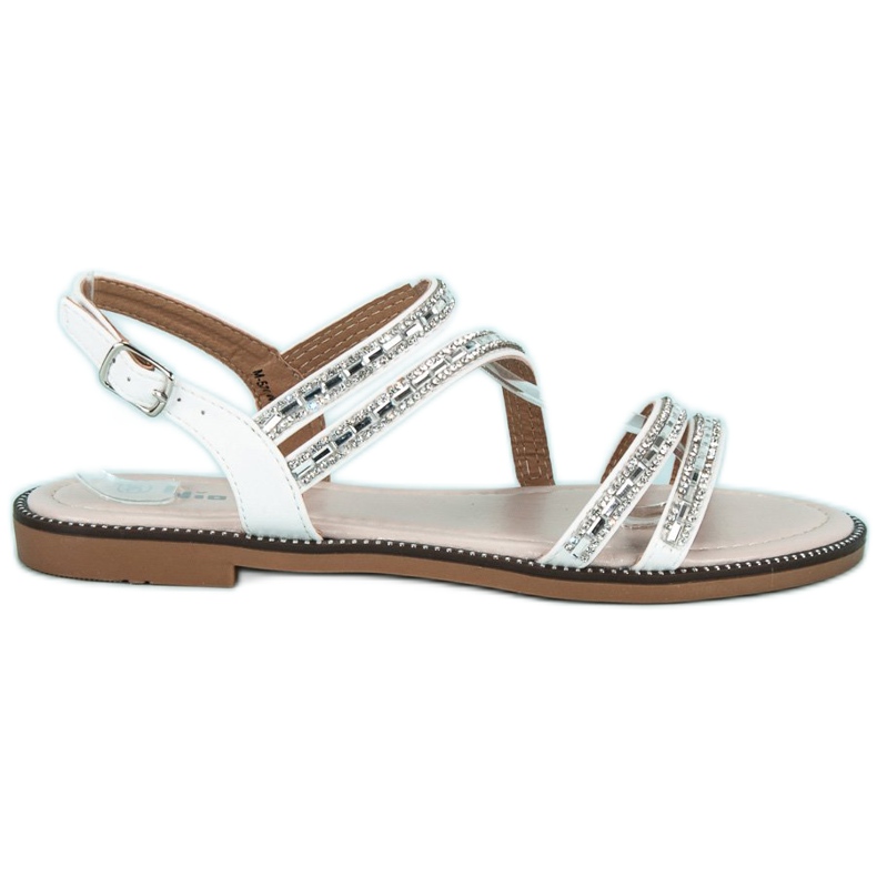 Nio Nio Stylové ploché sandály bílý