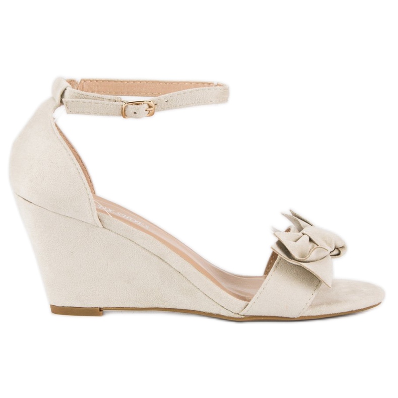 L. Lux. Shoes Stylové sandály na klínku hnědý