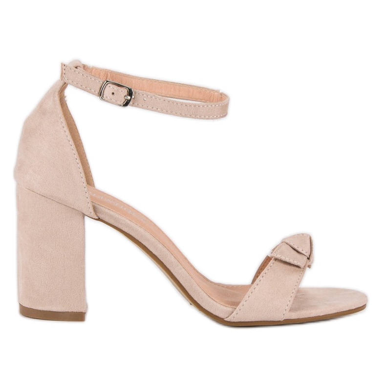 Diamantique Elegantní sandály na sloupku hnědý