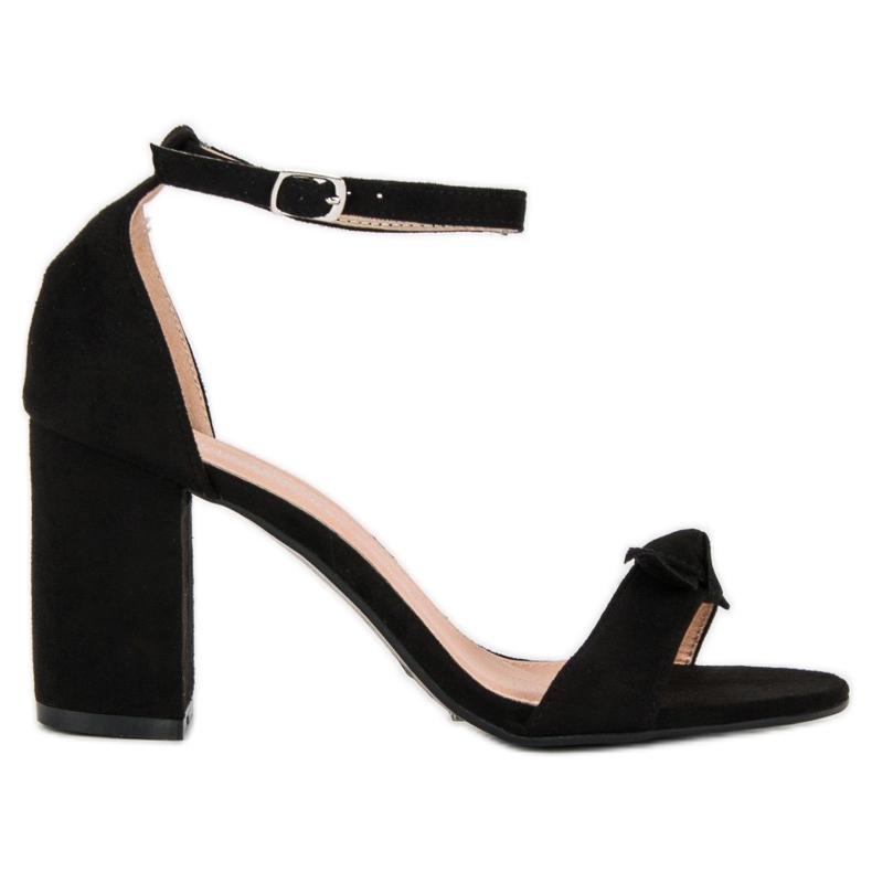 Diamantique Elegantní sandály na sloupku černá