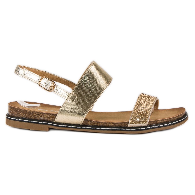 Via Giulia  Ploché sandály s přezkou žlutá