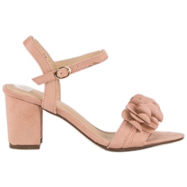 Top Shoes Růžové sandály na sloupku růžový Top Shoes Růžové sandály na sloupku růžový