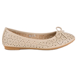 Diamantique Prolamované baleríny hnědý