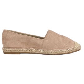 Best Shoes Béžové semišové espadrilky béžový Best Shoes Béžové semišové espadrilky béžový