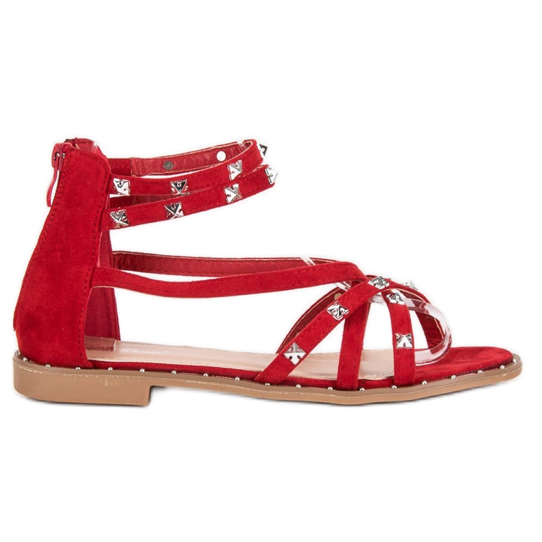 Bello Star Sandály Na Posuvníku červené