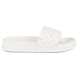 Stylové dámské pantofle bílý Stylové dámské pantofle bílý