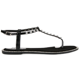 Via Giulia  Černé ploché sandály černý