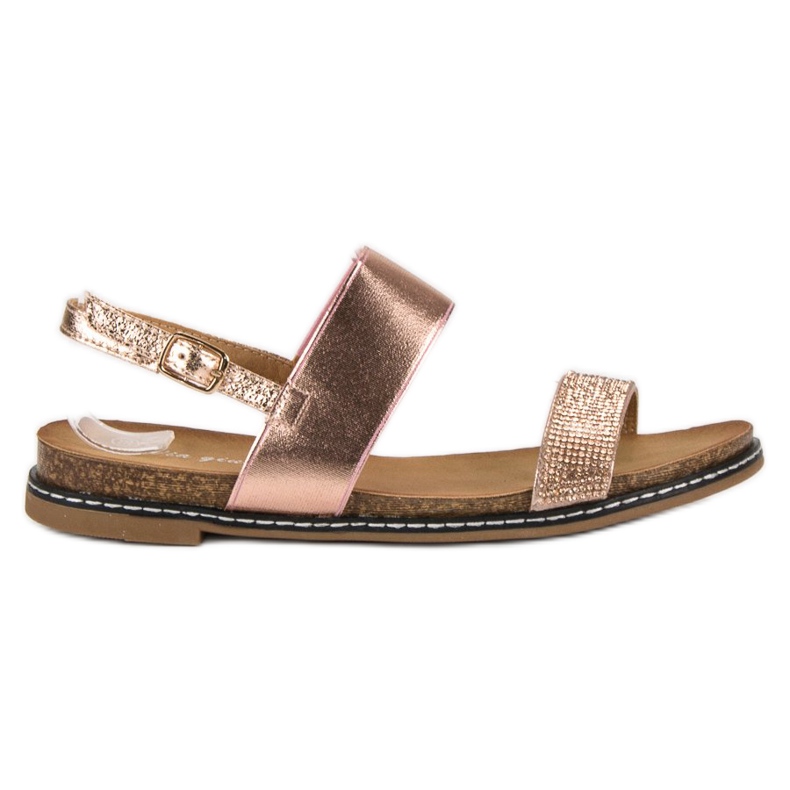 Via Giulia  Ploché sandály s přezkou růžový