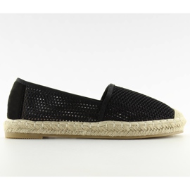 Černé síťované espadrilky MB-6461 černé černá