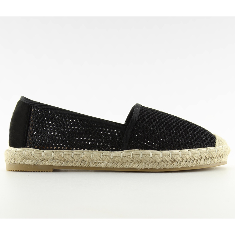 Černé síťované espadrilky MB-6461 černé černá