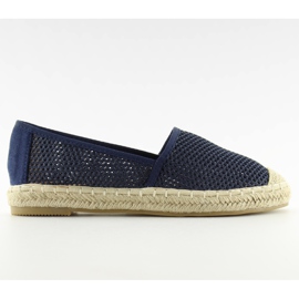 Síťované espadrilky v námořnické modré barvě MB-6461 Blue námořnická modrá