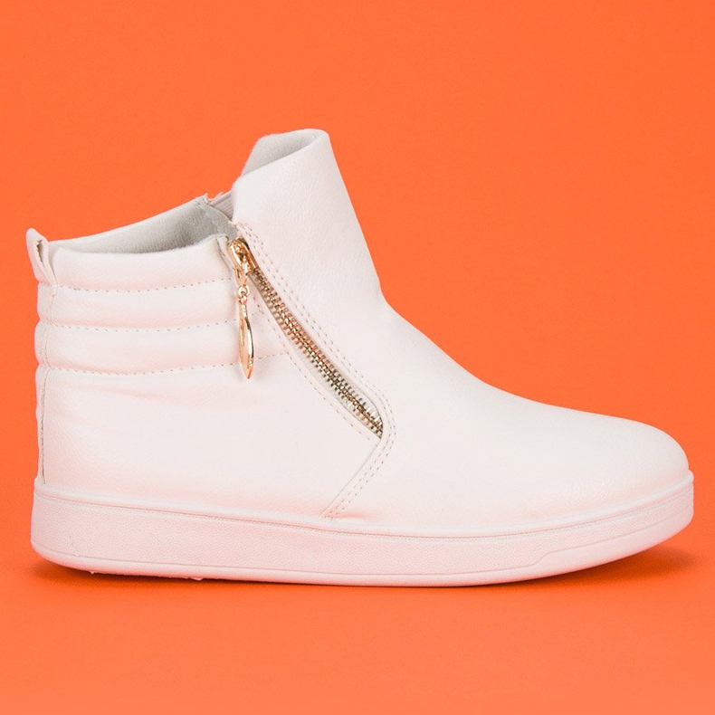 Bílé tenisky nad kotník bílý