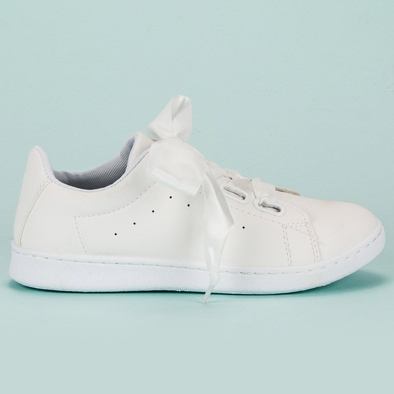 Semišové tenisky se stuhou bílý