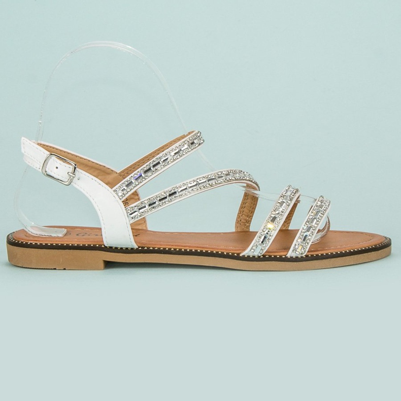 Girlhood Stylové bílé sandály bílý