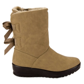 Teplé sněhule se zipem zelená