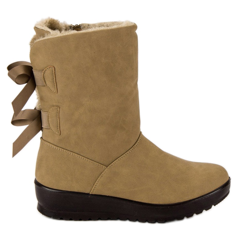 Teplé sněhule se zipem zelená