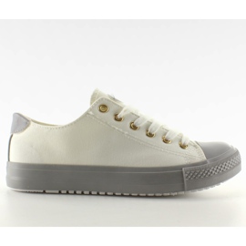 Tenisky na barevné gumě W-3051 White bílý Tenisky na barevné gumě W-3051 White bílý