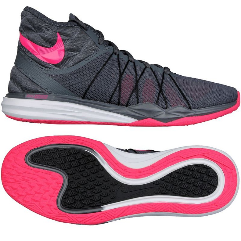 Tréninková bota Nike Dual Fusion Tr Hit Mid W 852442-002 fialový šedá Tréninková bota Nike Dual Fusion Tr Hit Mid W 852442-002 fialový šedá