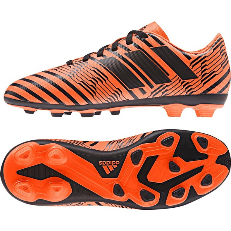 Kopačky Adidas Nemeziz 17.4 FxG Jr S82460 oranžový oranžový Kopačky Adidas Nemeziz 17.4 FxG Jr S82460 oranžový oranžový
