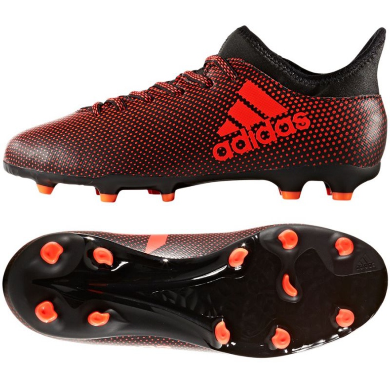Kopačky Adidas X 17.3 Fg Jr S82368 vícebarevný červené