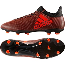 Kopačky Adidas X 17.3 Fg M S82365 vícebarevný pomerančový