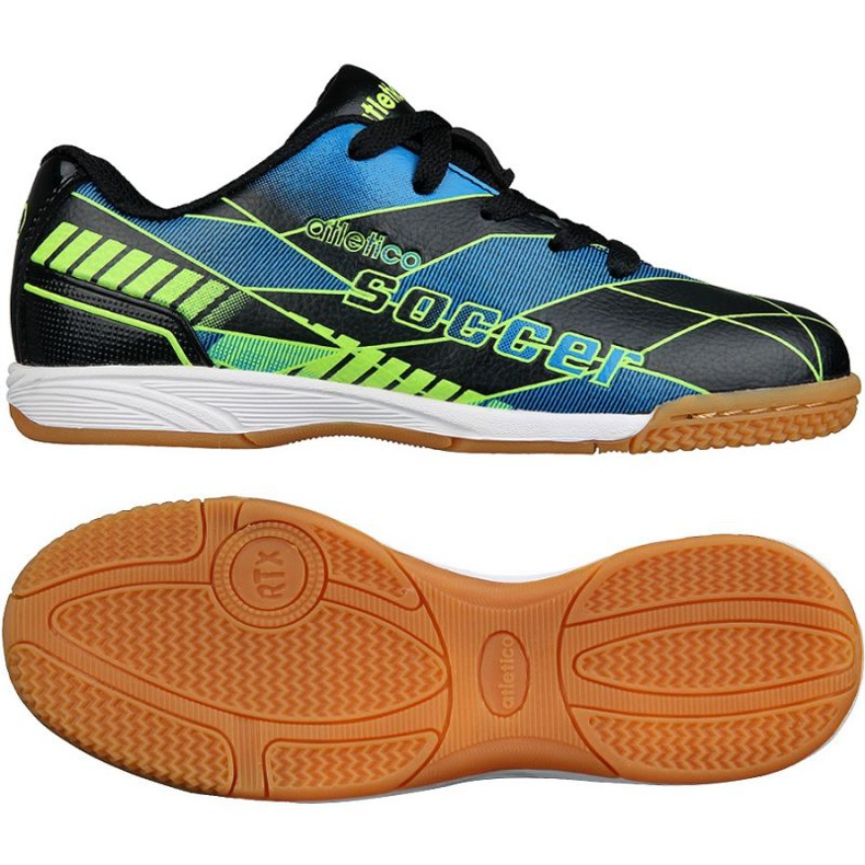 Sálová obuv Atletico In Jr 7336 S76637 černá modrý zelená černá