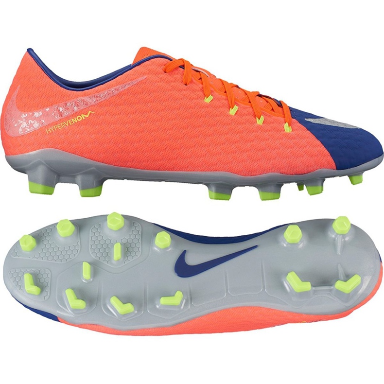 Kopačky Nike Hypervenom Phelon Iii Fg M 852556-409 černá, fialová, oranžová oranžový