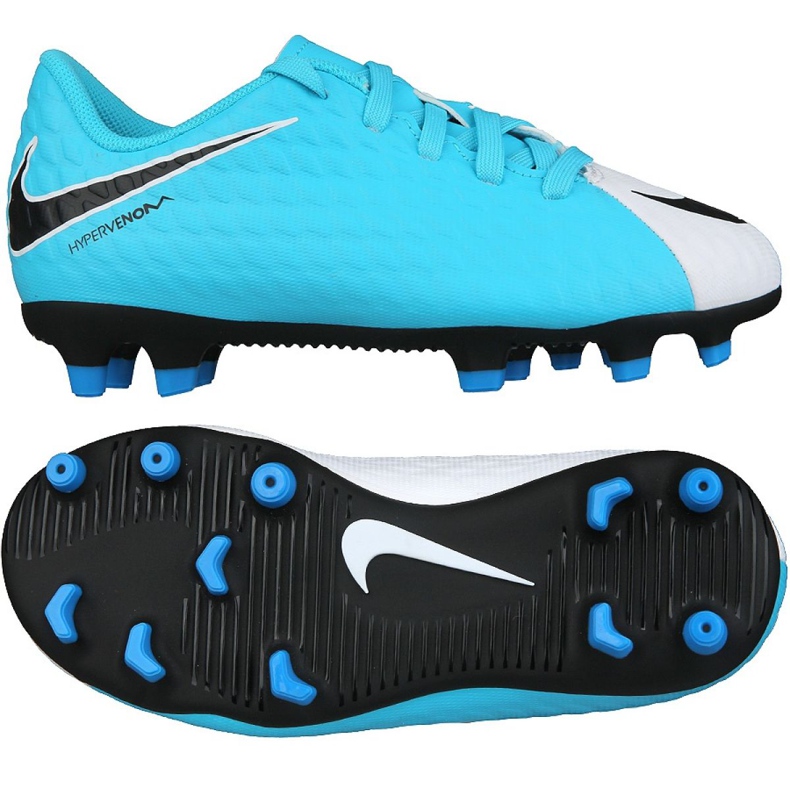 Kopačky Nike Hypervenom Phade Iii Fg Jr 852580-104 modrý modrý