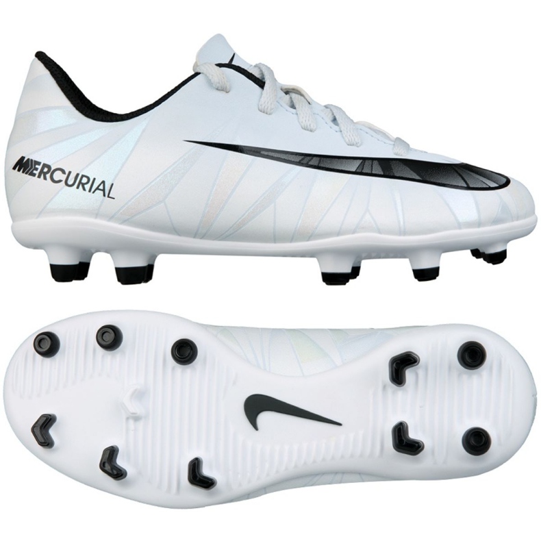 Kopačky Nike Mercurial Vortex Iii CR7 Fg Jr 852494-401 bílý černá