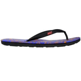 Skluzavky Nike Solarsoft Thong Ii Print M 511365-064 černý fialová