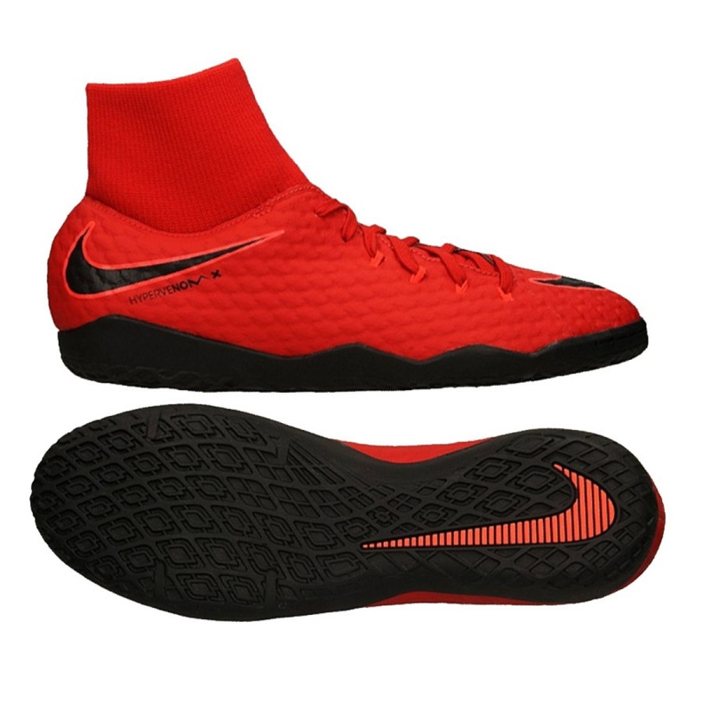 Sálová obuv Nike HypervenomX Phelon Iii Df Ic M 917768-616 červené červené
