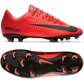 Kopačky Nike Mercurial Vapor Xi Fg Jr 903594-616 vícebarevný červené