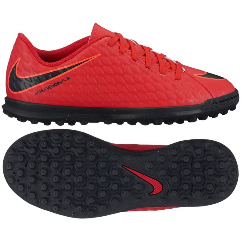 Kopačky Nike HypervenomX Phade III TF Jr 852585-616 červené