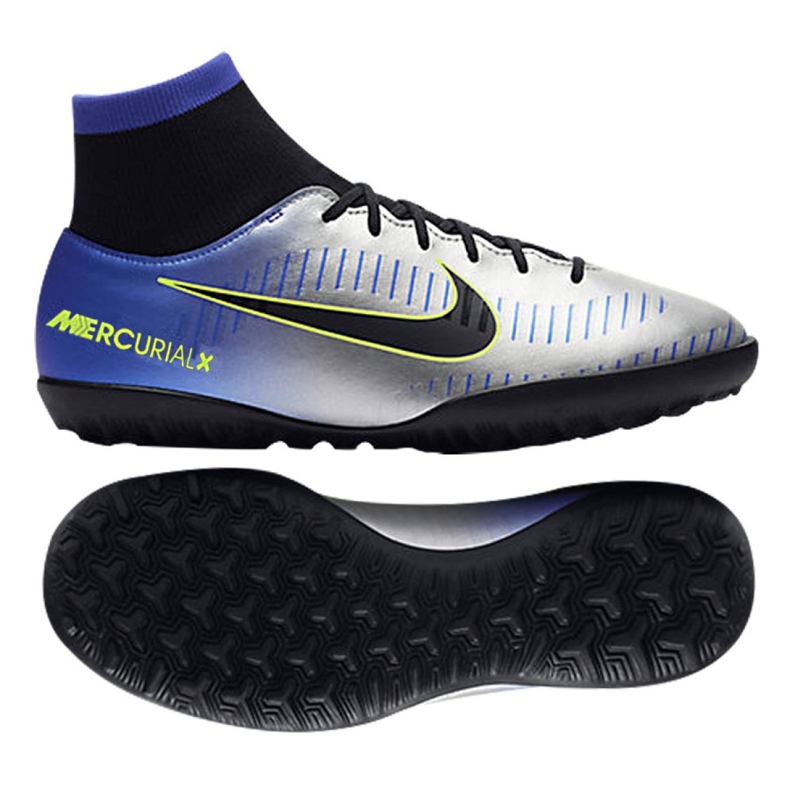 Boty Nike MercurialX Jr Victory Vi Neymar Df Tf 921492-407 vícebarevný šedá