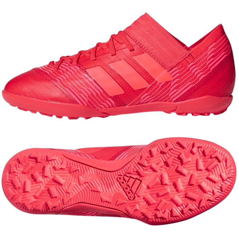 Kopačky Adidas Nemeziz Tango 17.3 Tf Jr CP9238 vícebarevný červené Kopačky Adidas Nemeziz Tango 17.3 Tf Jr CP9238 vícebarevný červené