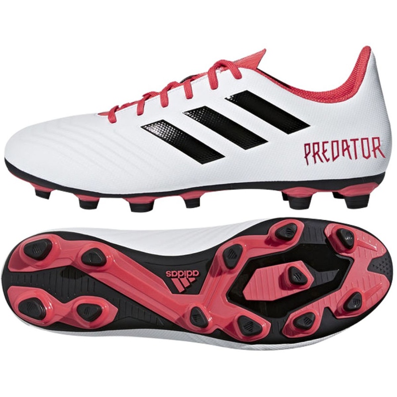 Kopačky Adidas Predator 18.4 FxG M CM7669 vícebarevný bílý Kopačky Adidas Predator 18.4 FxG M CM7669 vícebarevný bílý