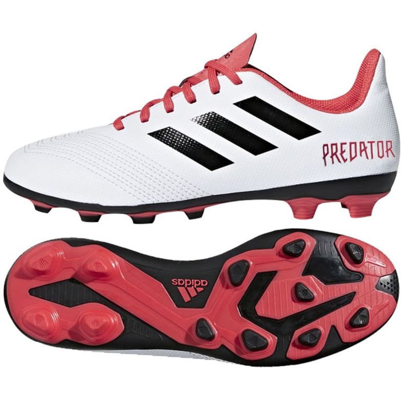 Kopačky Adidas Predator 18.4 FxG Jr CP9241 vícebarevný bílý
