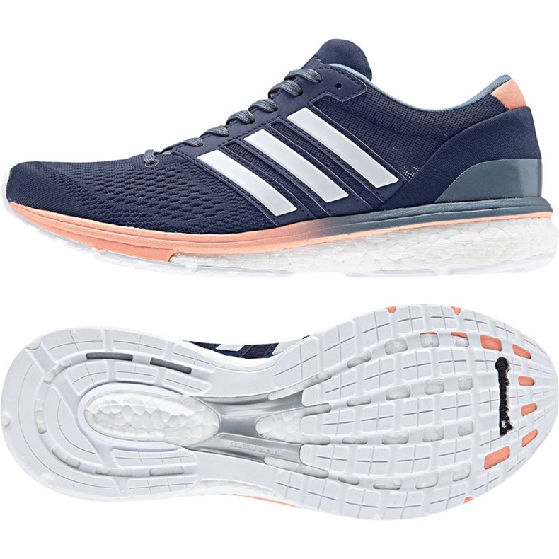Běžecké boty adidas Adizero Boston 6 W BB6418 bílý námořnická modrá oranžový